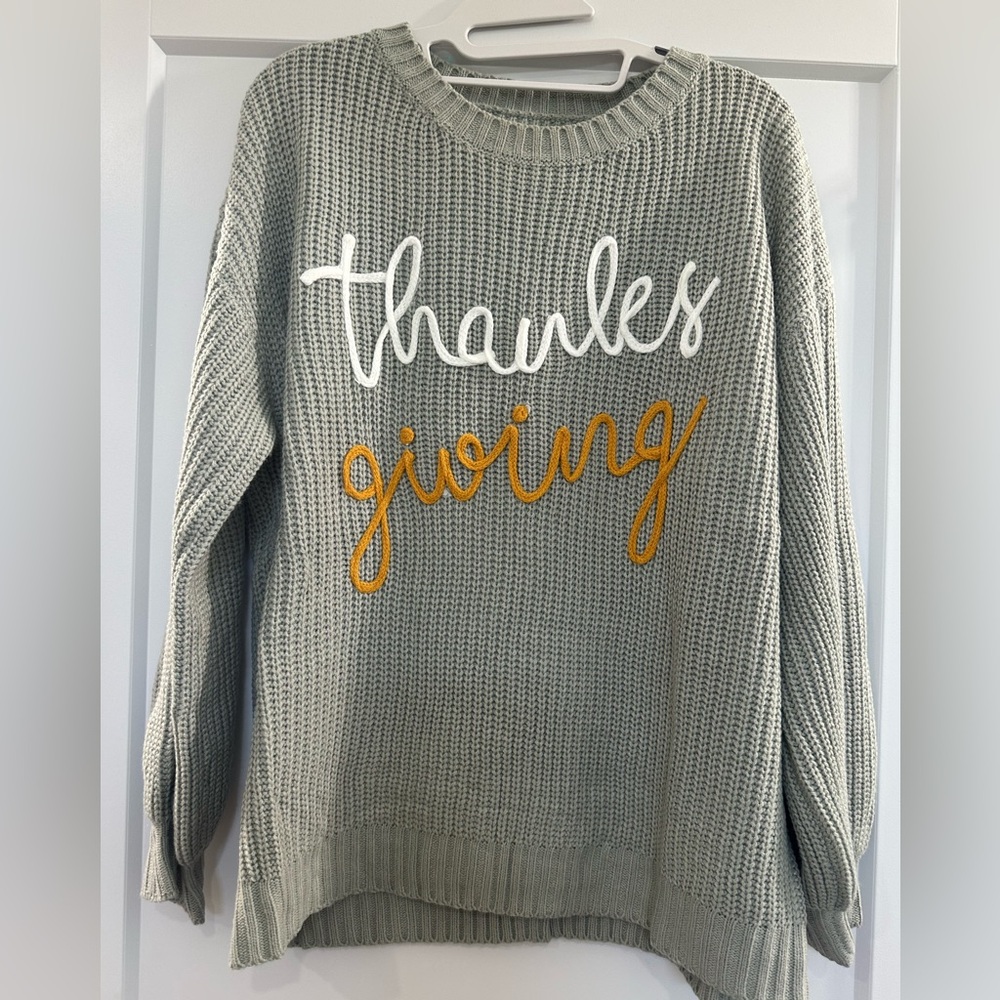 Gray and Yellow Women's Sweater